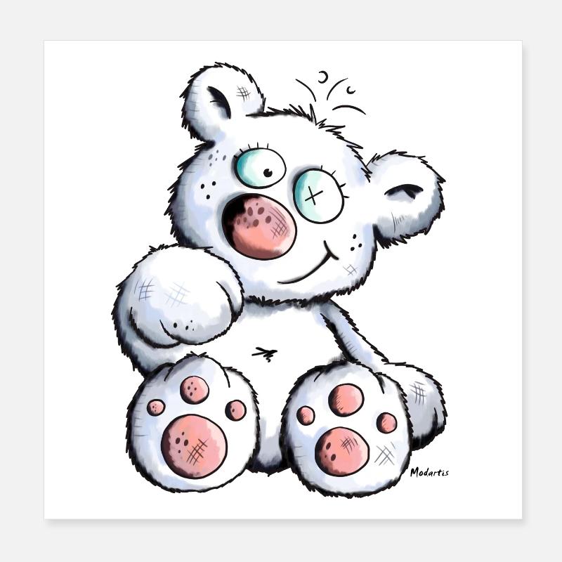 Tawia der Teddybär Poster 20x20 cm