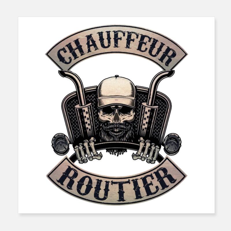 Chauffeur routier Poster 20 x 20 cm