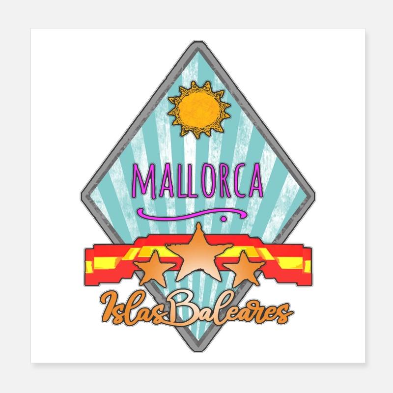 Île de Majorque Star Design Poster 20 x 20 cm