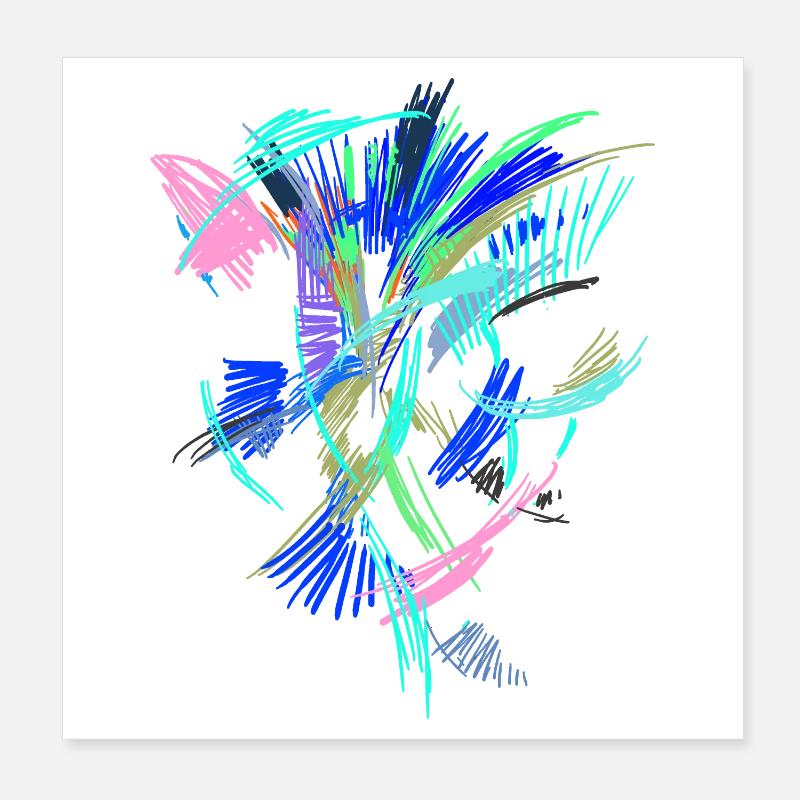Farben Kunst Poster 20x20 cm