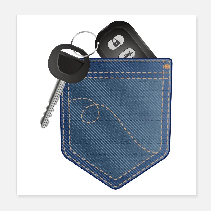 Car key with remote control in your pocket Poster 8" x 8" (20x20 cm)