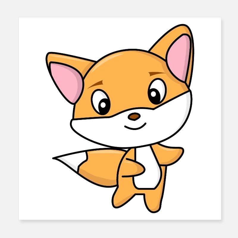Fuchs Poster 20x20 cm