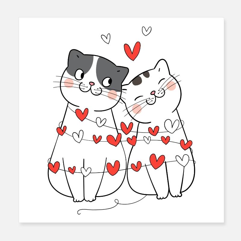 Verliebt, ich bin verliebt Poster 20x20 cm