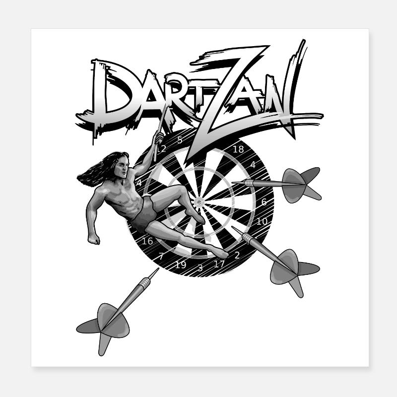 Darts with Darzan Poster 8" x 8" (20x20 cm)