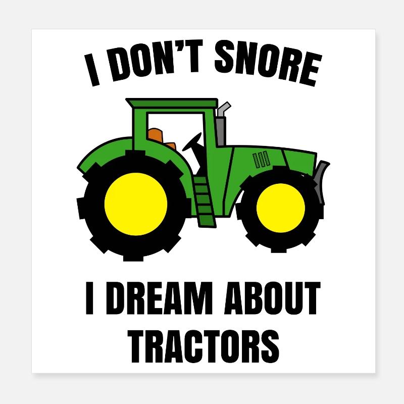 Bauer Traktor Statement Landmaschinen Ackerbau Poster 20x20 cm