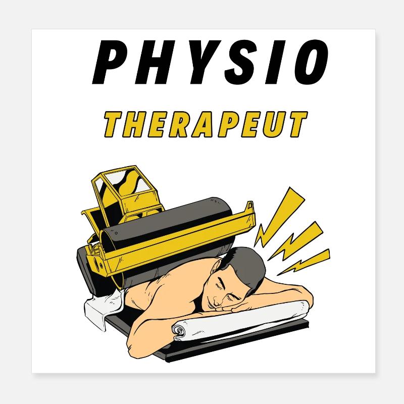 Physiotherapeut Poster 20x20 cm