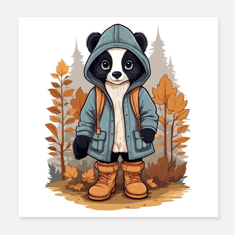 Süßes Stinktier Poster 20x20 cm