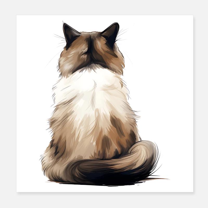 Birma-Katze Poster 20x20 cm