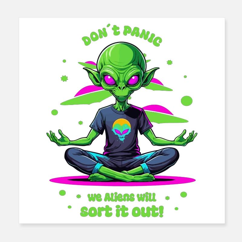 Alien régule cela ! Poster 20 x 20 cm