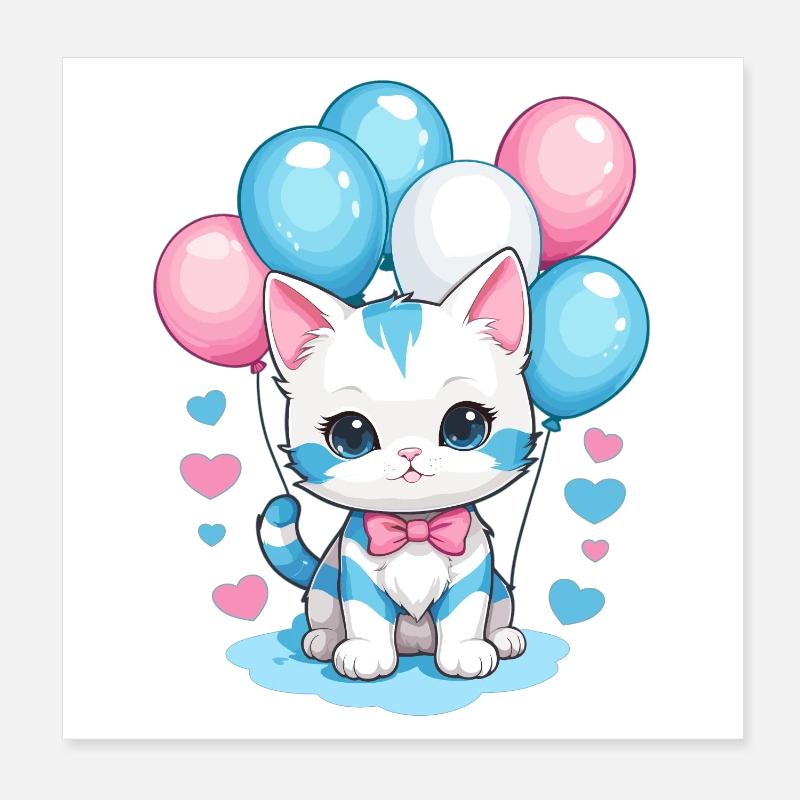 Mignon bébé chat Poster 20 x 20 cm