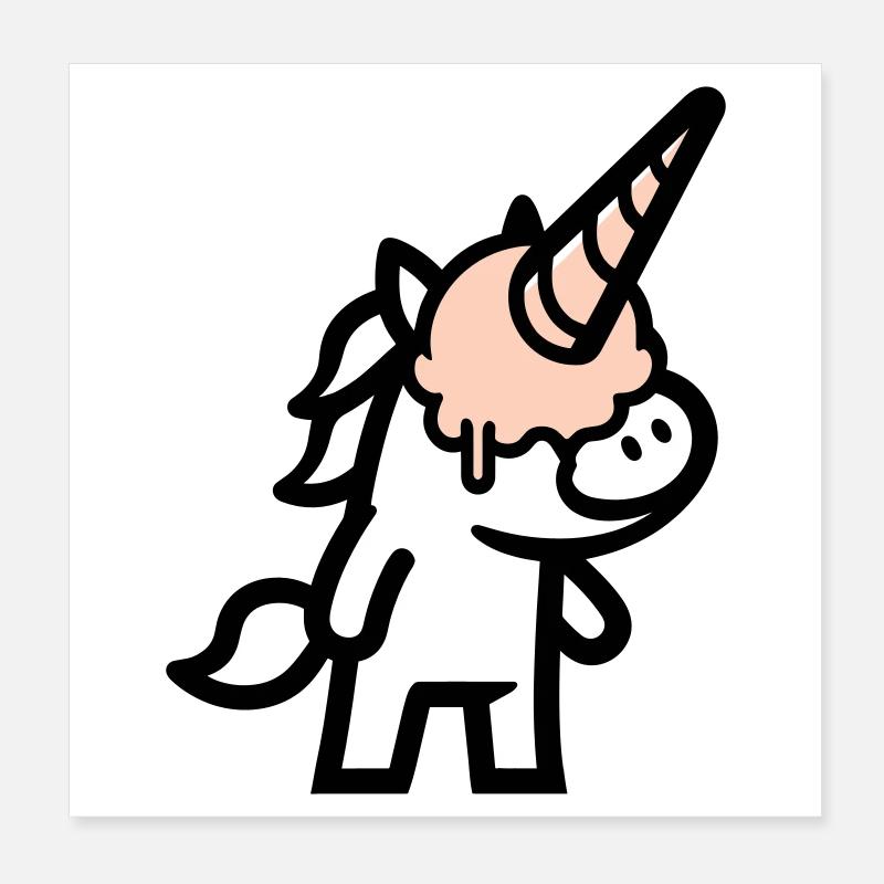 Eishorn Poster 20x20 cm