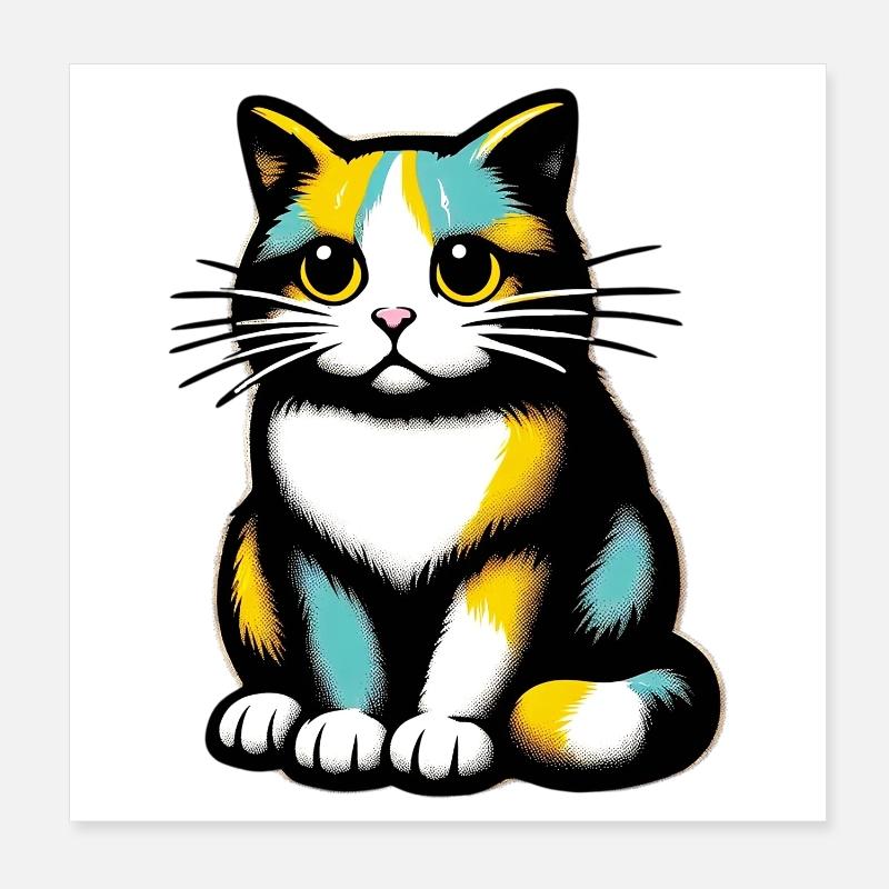 Chat Poster 20 x 20 cm