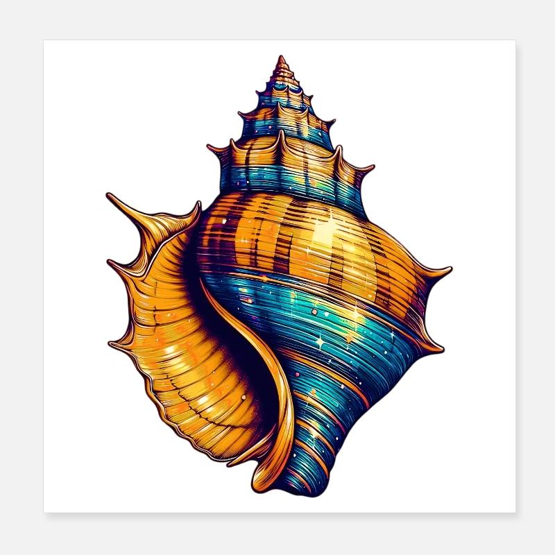 Muschel Poster 20x20 cm