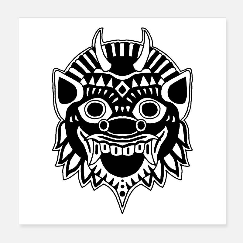 Dragon ou démon ? Poster 20 x 20 cm