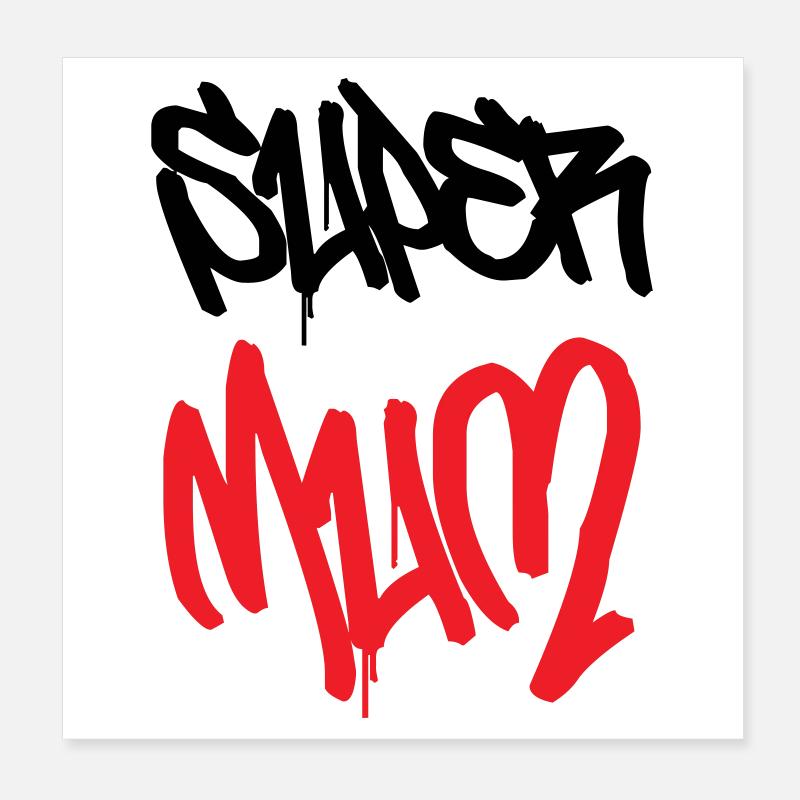 Super Mom - Muttertag Poster 20x20 cm