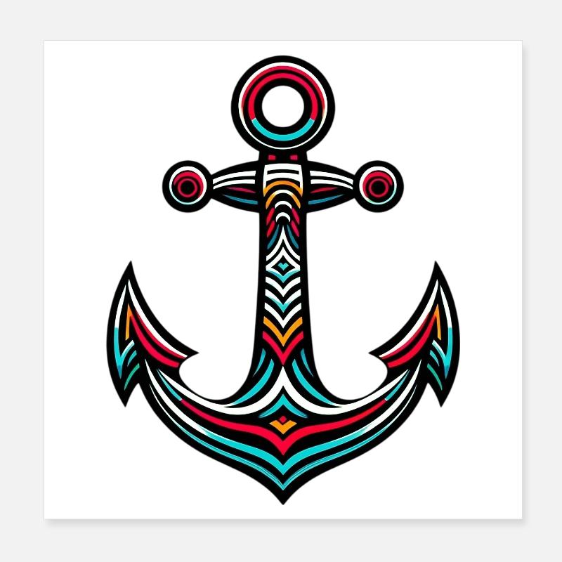 Une ancre Poster 20 x 20 cm