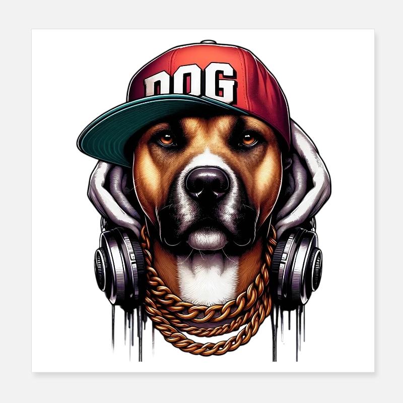 Dog Poster 8" x 8" (20x20 cm)