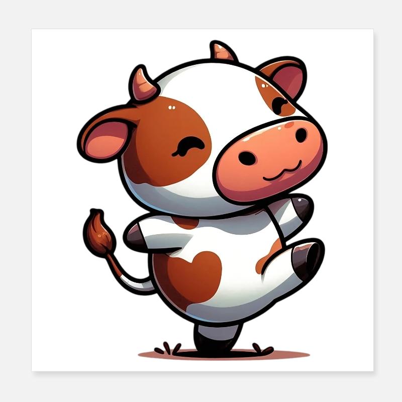 Vache Poster 20 x 20 cm