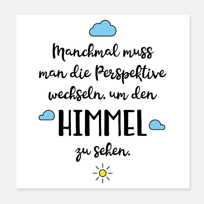 Positive Sprüche Poster 20x20 cm