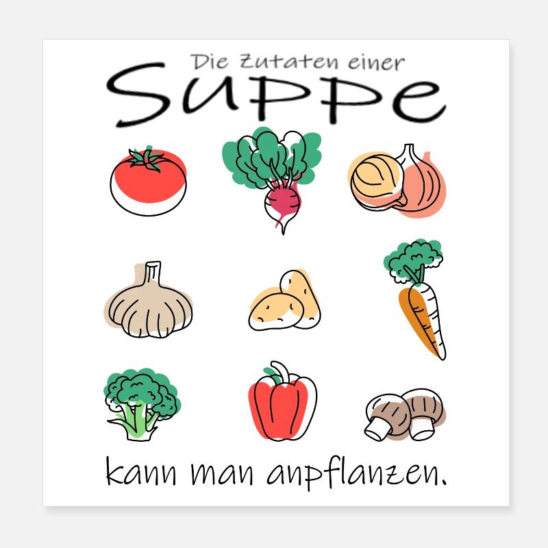 Vegetable soup Poster 8" x 8" (20x20 cm)