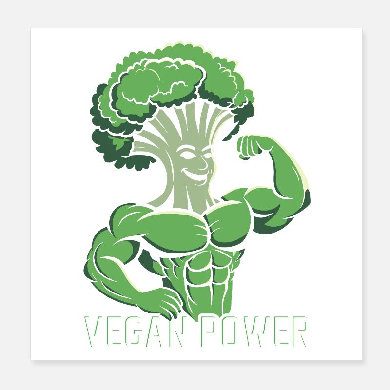 Vegan Power Poster 8" x 8" (20x20 cm)