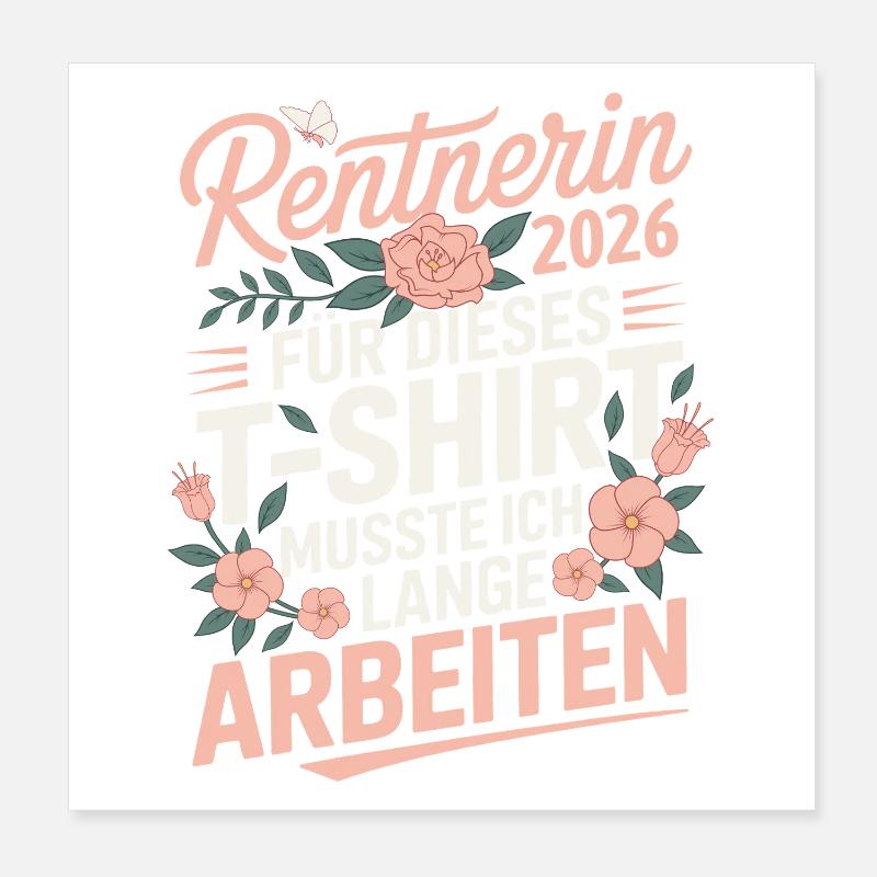 Retraité 2026 Poster 20 x 20 cm