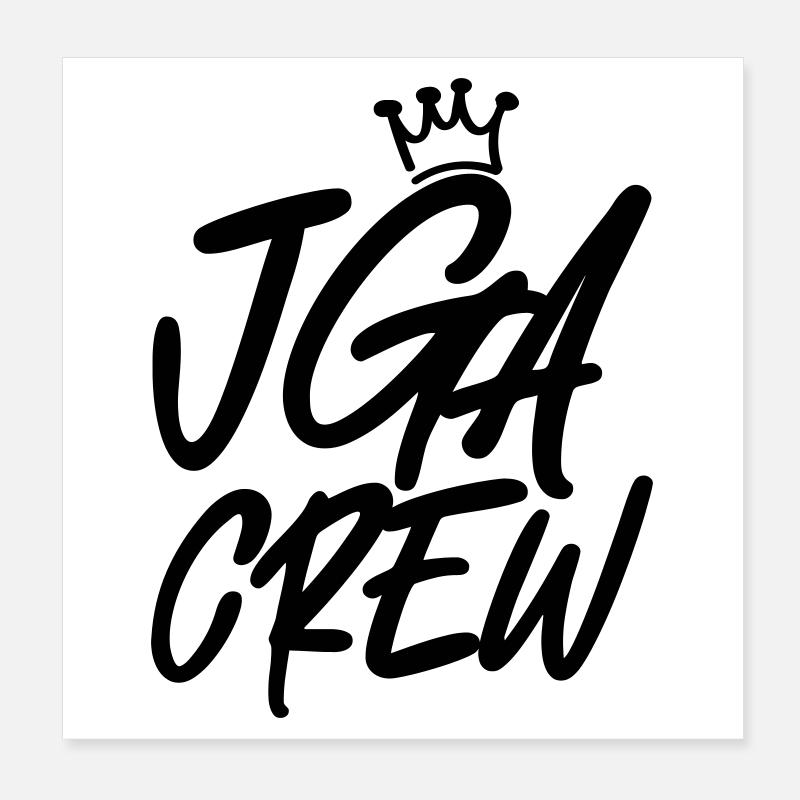 Bachelor Party Jga Crew Poster 8" x 8" (20x20 cm)