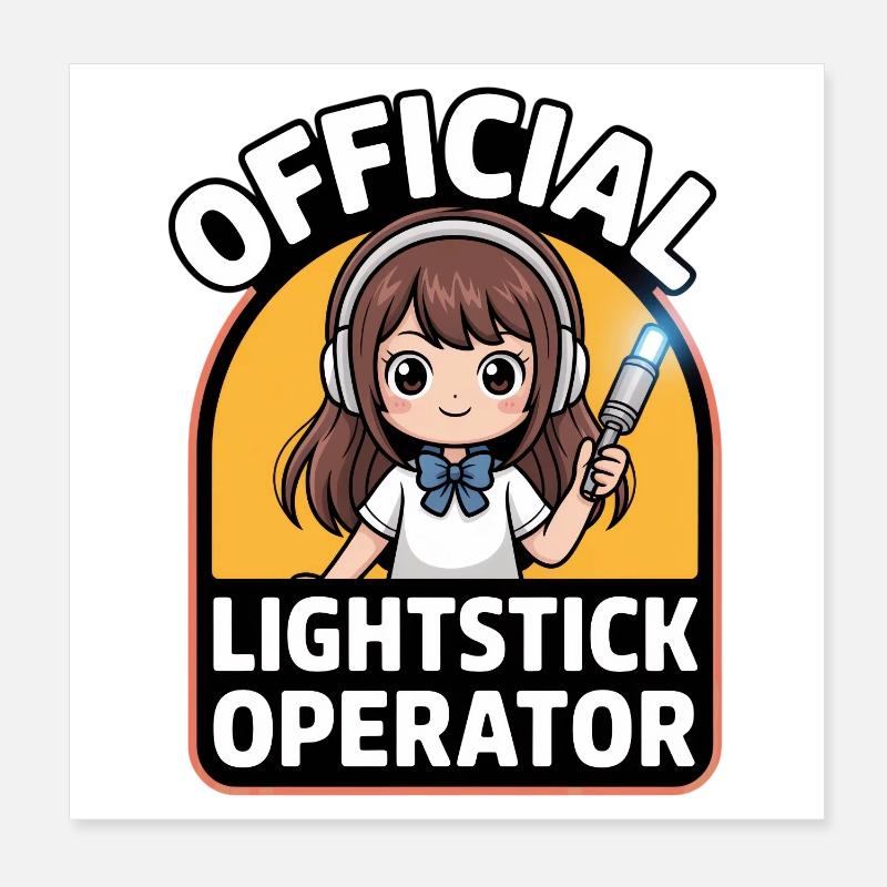 K-Pop Fan Lightstick Corée Poster 20 x 20 cm