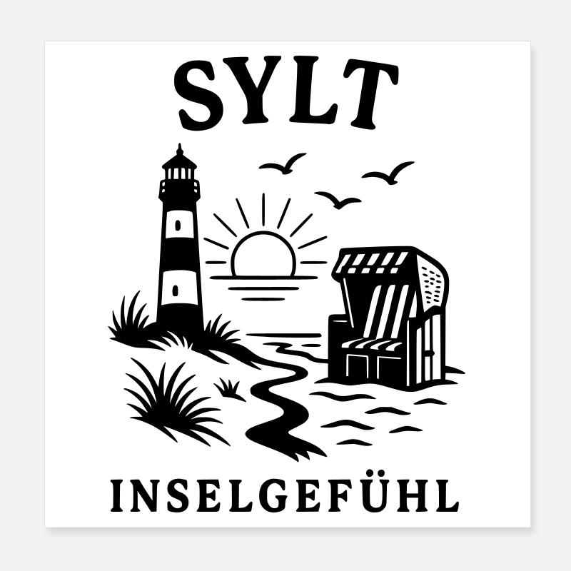 sylt insel gefühl Poster 20x20 cm