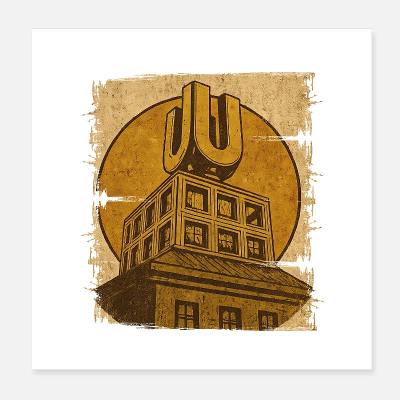 Dortmund U Poster 20x20 cm
