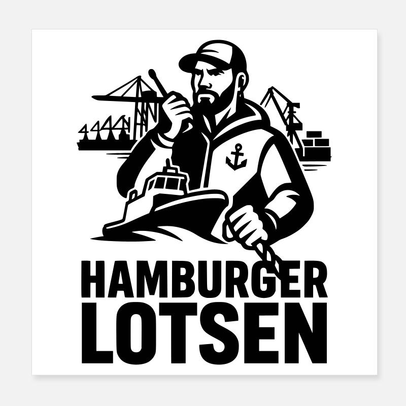 Pilotes de Hambourg Poster 20 x 20 cm