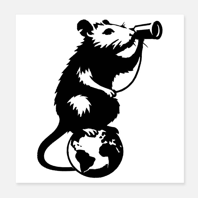 Ratte hat Sehnsucht Poster 20x20 cm