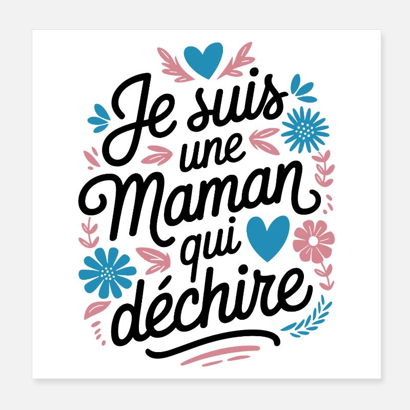 Ich bin eine Killer-Mutter Poster 20x20 cm