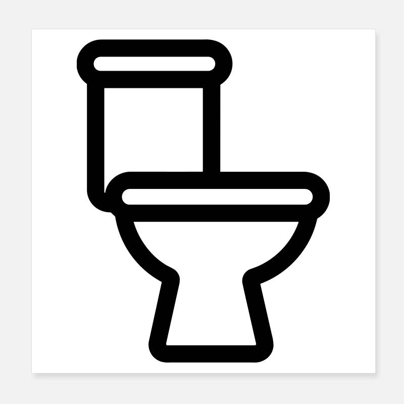 Toilette Poster 20x20 cm