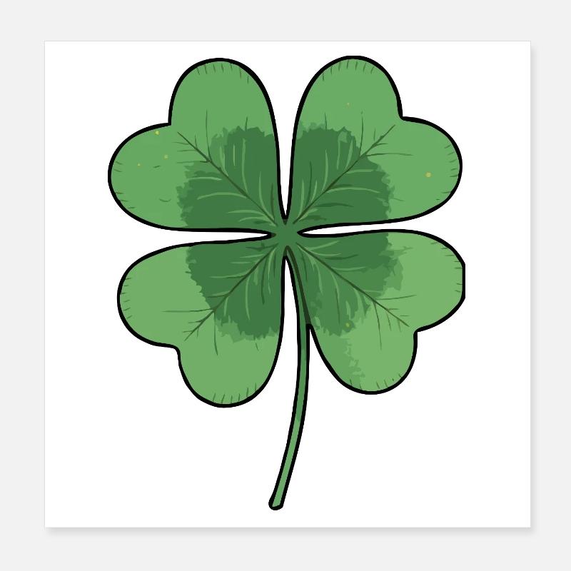 Four leaf clover Poster 8" x 8" (20x20 cm)