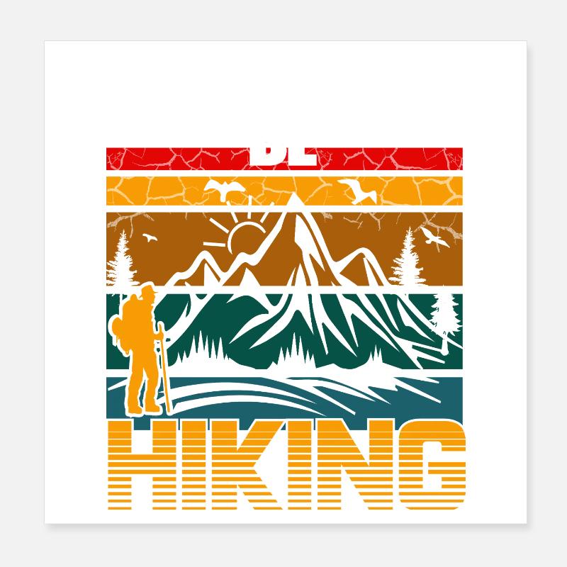 Wandern Poster 20x20 cm