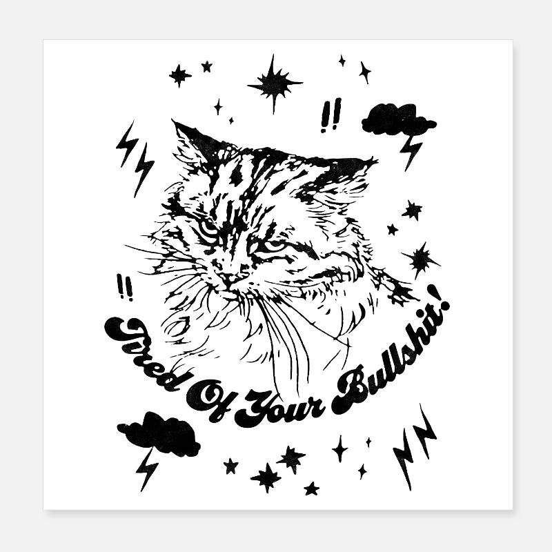 FATIGUÉ DE TES CONNERIES Poster 20 x 20 cm