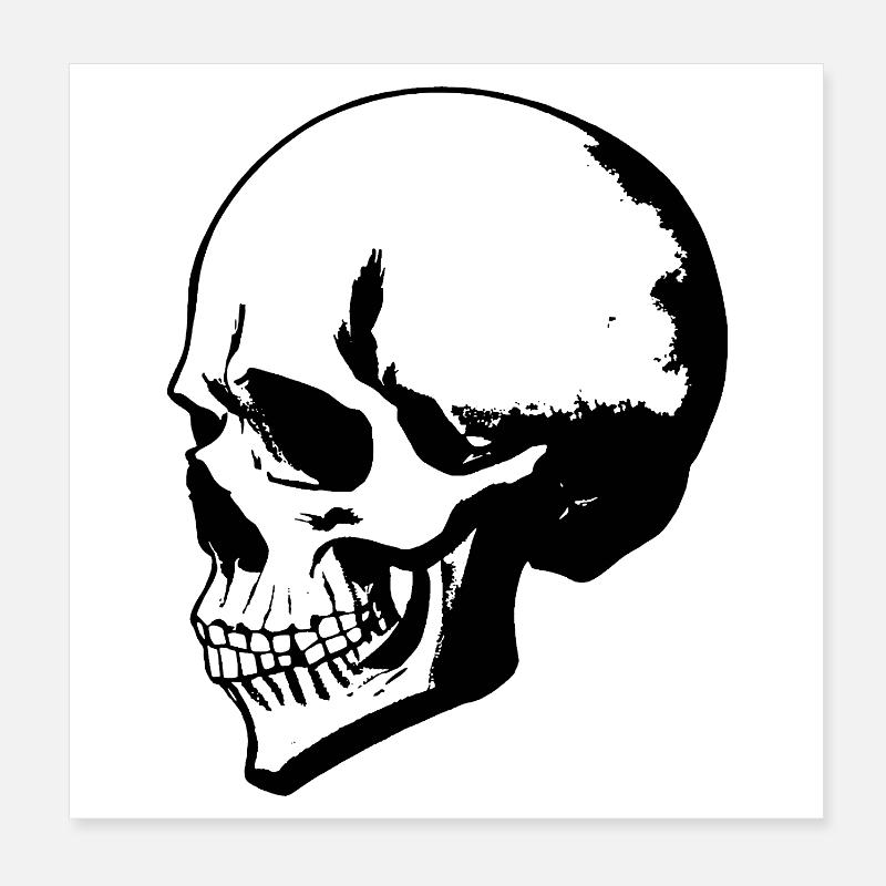 Totenkopf Poster 20x20 cm