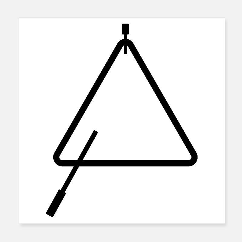 Triangle music Poster 8" x 8" (20x20 cm)