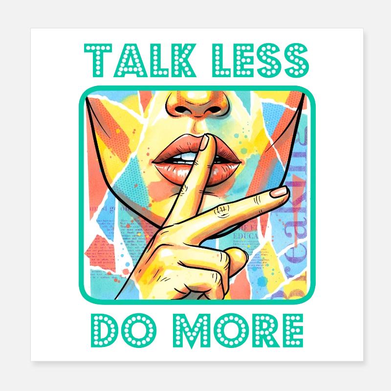 Moins et plus Poster 20 x 20 cm