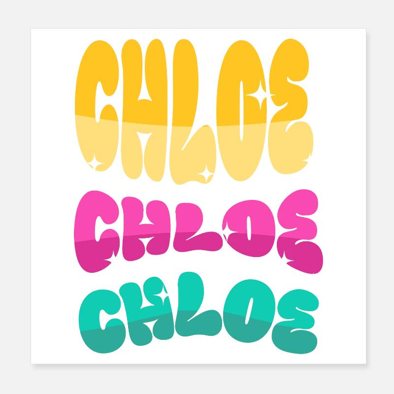 Chloe Girl First Name Poster 8" x 8" (20x20 cm)