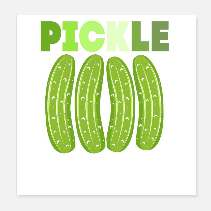 Cornichon concombre Poster 20 x 20 cm