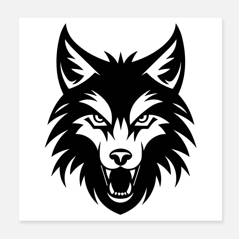 loup Poster 20 x 20 cm