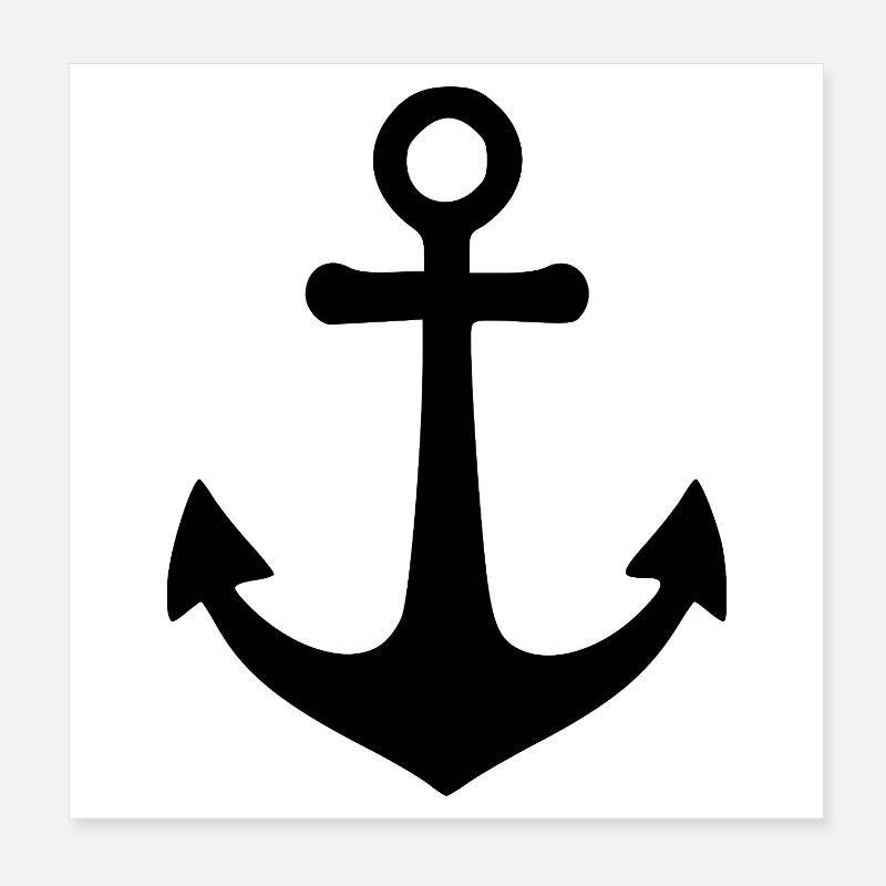 Ancre maritime mer du Nord mer Baltic Sailor Gift Poster 20 x 20 cm