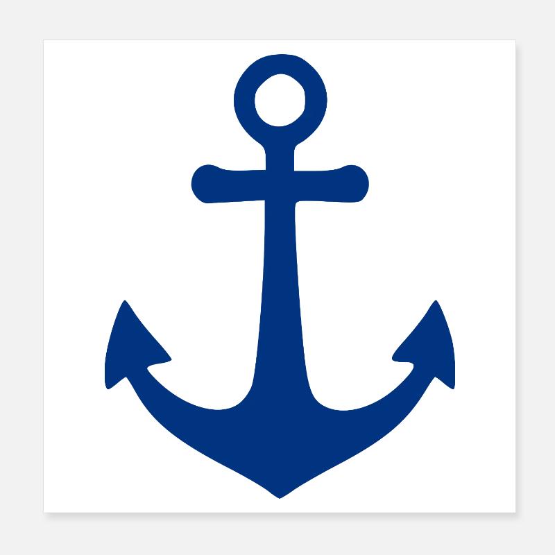 Ancre maritime mer du Nord mer Baltic Sailor Gift Poster 20 x 20 cm