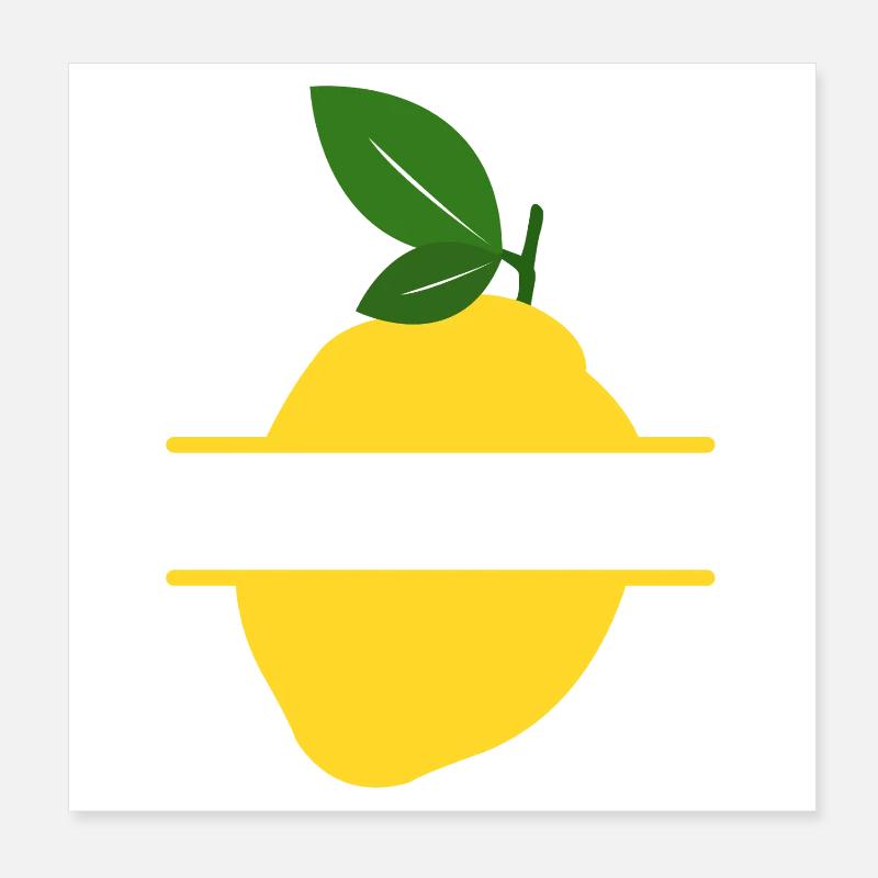 Lemon Split Frame Poster 20x20 cm