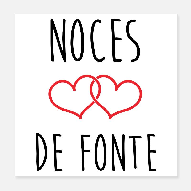 Fonte-Hochzeit 73 Jahre Ehe Poster 20x20 cm