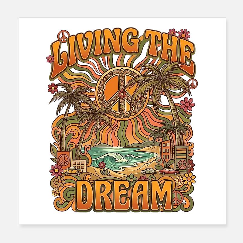 VIVRE LE RÊVE Poster 20 x 20 cm