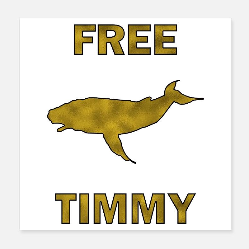 Baleine à bosse Timmy Poster 20 x 20 cm