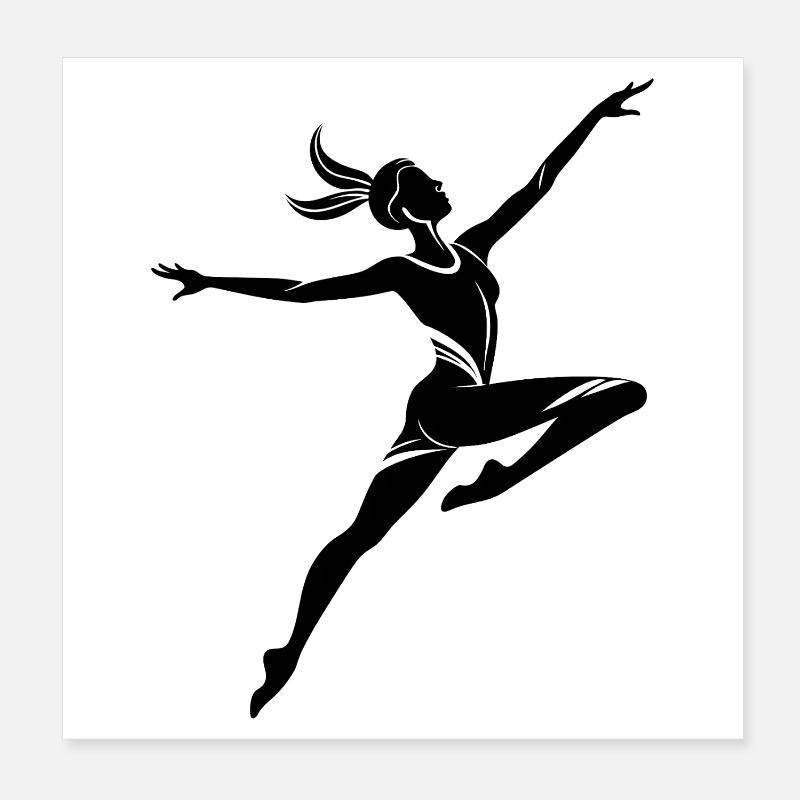 Gymnaste féminine Poster 20 x 20 cm